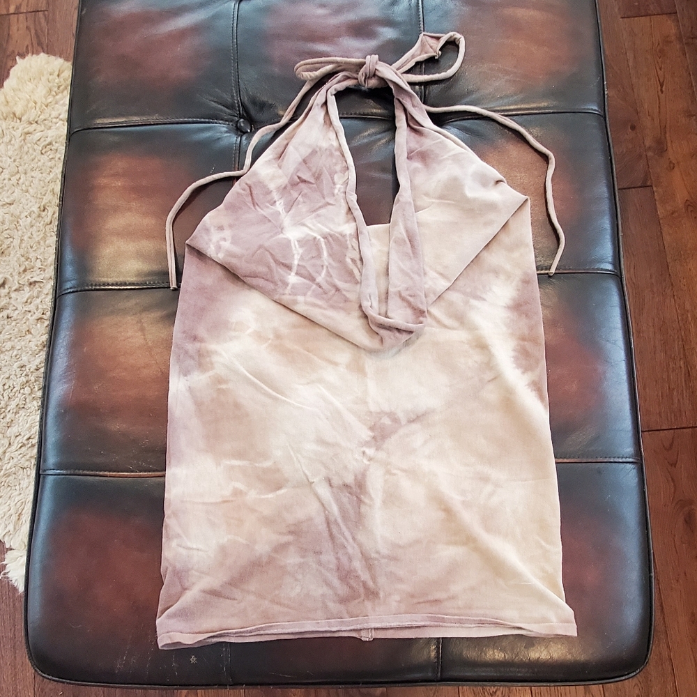 Botanically Dyed Cowl Top with Low Back